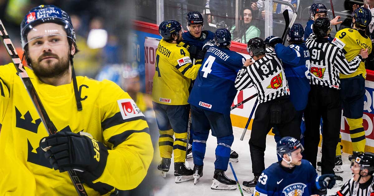 Tre Kronor och Finland hamnade i bråk på isen.