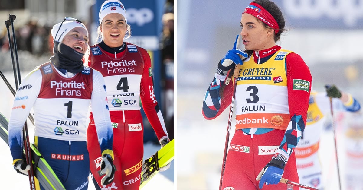 Kristine Stavås Skistad med fräck passning till Linn Svahn och övriga svenskor