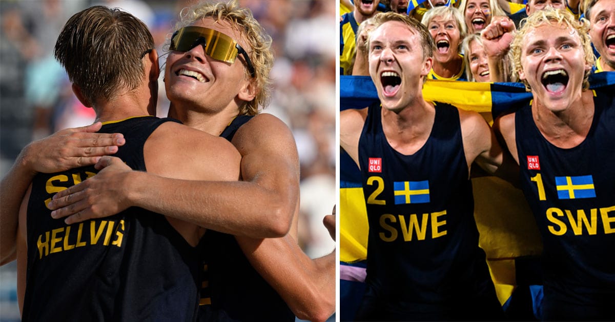 Svenska beachvolley-stjärnorna David Åhman och Jonatan Hellvig