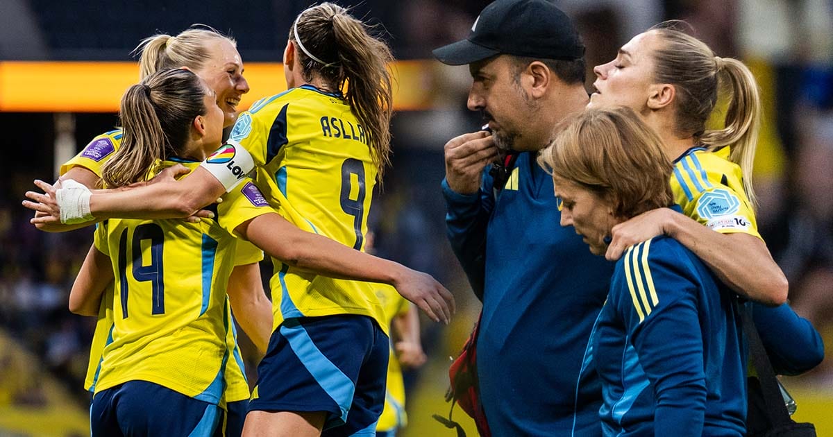 Nya beskedet om Fridolina Rolfö efter de oroliga bilderna under Sveriges kross.