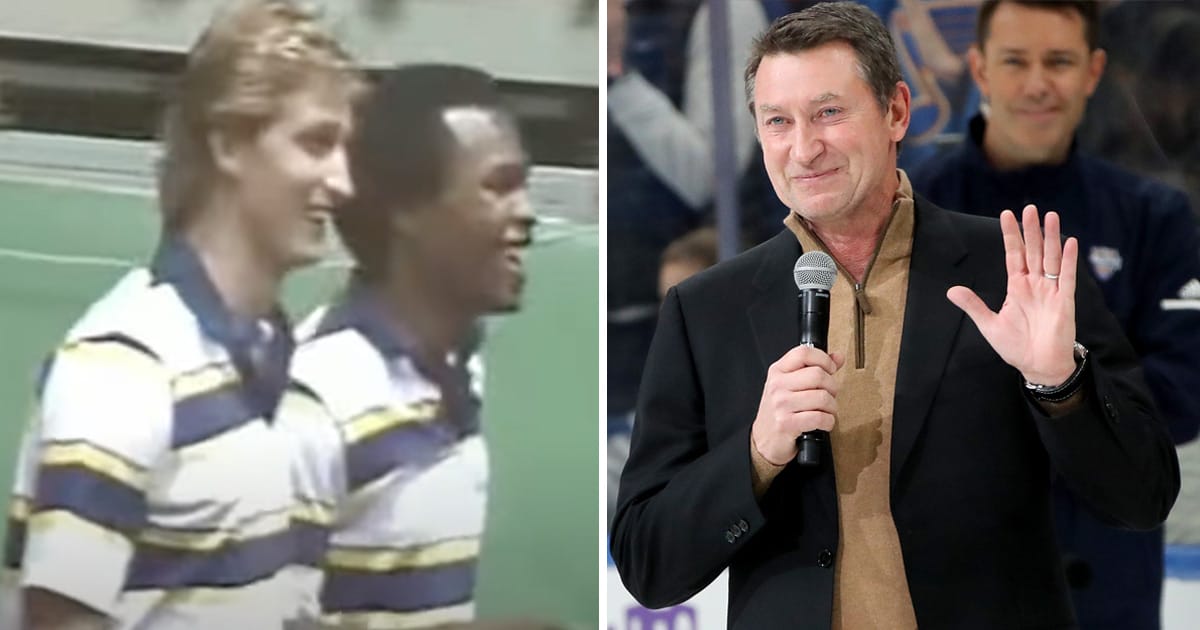 Wayne Gretzky under en tävling i Göteborg 1982