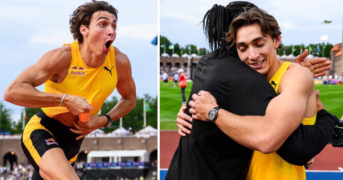 Armand Duplantis hyllas efter nya världsrekordet