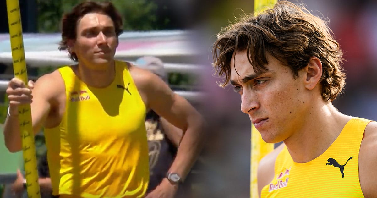 Armand Duplantis var märkbart frustrerad under tävling