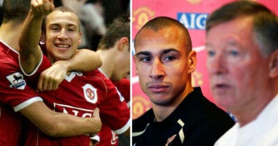 Henrik Larsson och Manchester Uniteds ikoniske tränare Sir Alex Ferguson