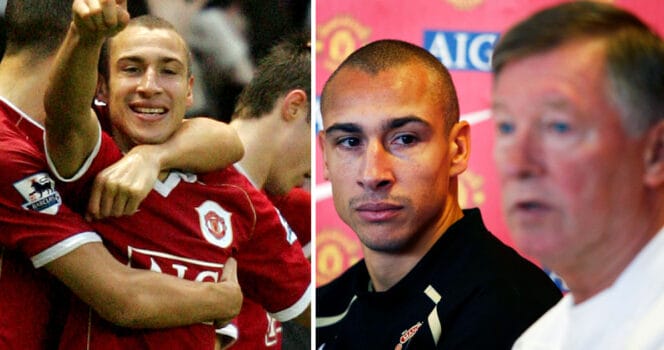 Henrik Larsson och Manchester Uniteds ikoniske tränare Sir Alex Ferguson