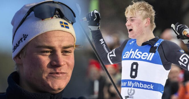 Alvar Myhlback imponerade och vann loppet trots en bruten stav.