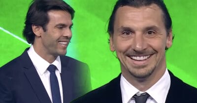 Zlatan Ibrahimovic bjöd på stor underhållning med Kaká under Uefa-galan.