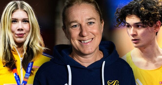 Engla Nilsson och Melwin Lycke Holm säger vad de tycker om svenska förbundskaptenen Kajsa Bergqvist.