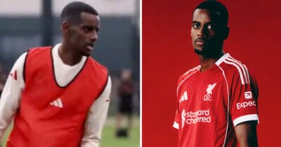 Alexander Isak hyllas efter första träningen med Liverpool