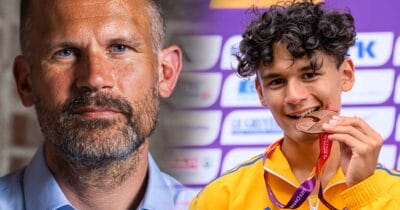 Melwin Lycke Holm berättar om sin relation till pappa Stefan Holm.