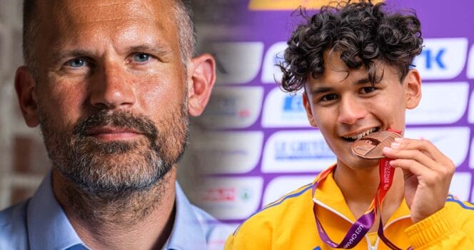 Melwin Lycke Holm berättar om sin relation till pappa Stefan Holm.