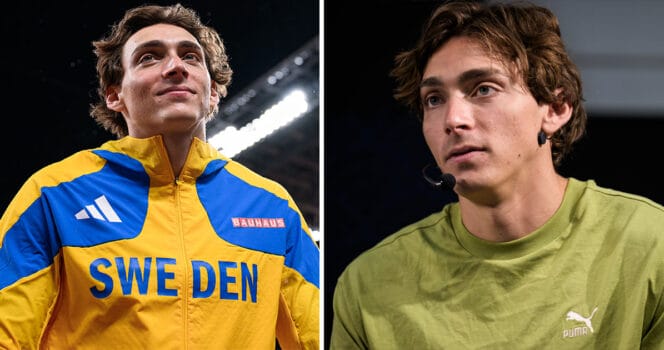 Armand Duplantis hyllas när han briljeterar i en helt annan sport