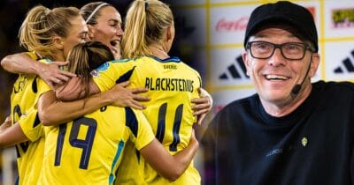 Tony Gustavsson pekar ut en spelare inför att ta över svenska damlandslaget.