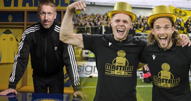 Oväntade hyllningen till Graham Potter efter Mjällbys bragdartade SM-guld.