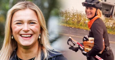 Frida Karlsson tar en fräck avstickare från träningen för att köpa glass.