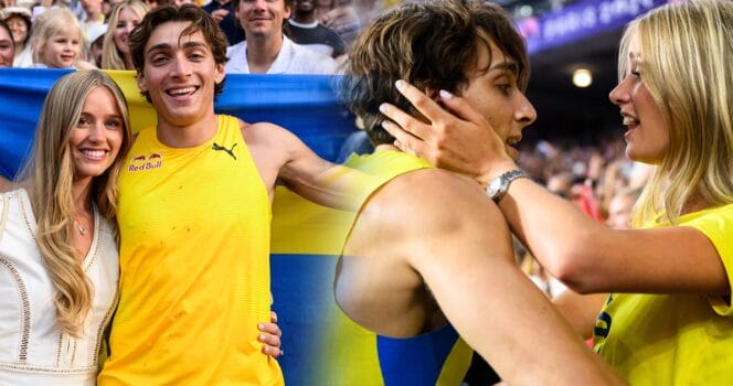 Armand Duplantis och Desiré Inglander visar upp sina nya Halloween-kläder för alla.