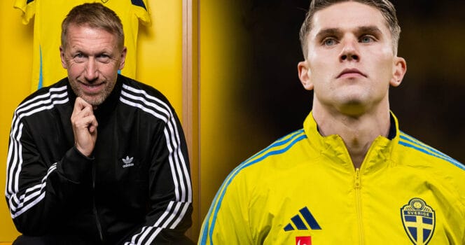 Graham Potter har tagit ut sin allra första landslagstrupp för Sverige.