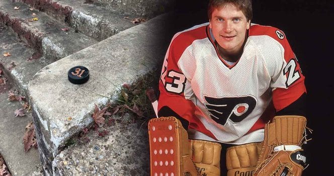 Pelle Lindbergh gick bort för 40 år sedan och hyllas nu med en mystisk puck.