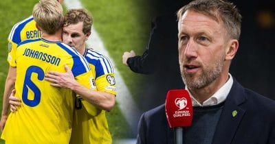 Graham Potters första ord om att Sverige får möta Ukraina i VM-playoff.
