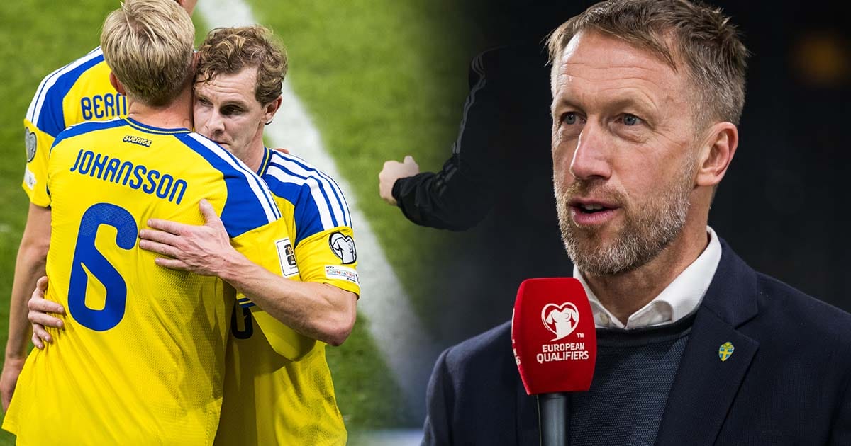 Graham Potters första ord om att Sverige får möta Ukraina i VM-playoff.