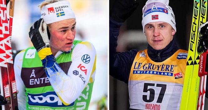 Alvar Myhlback ryter ifrån mot Erik Valns