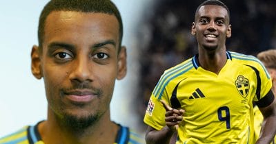 Alexander Isak har fått ta emot Guldbollen för första gången i fotbollskarriären.