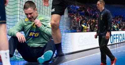 Andreas Palicka har tvingats till sjukhus efter Sveriges genrep till handbolls-EM.