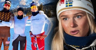 Nya bilden på Johannes Hösflot Kläbo och Frida Karlsson förvånar alla.