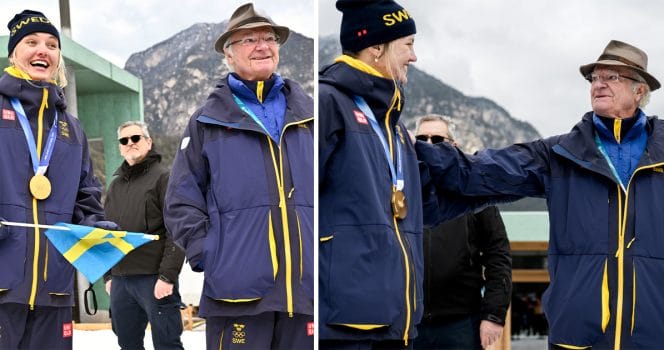 Kungens klockrena hälsning till svenska skidhjältarna
