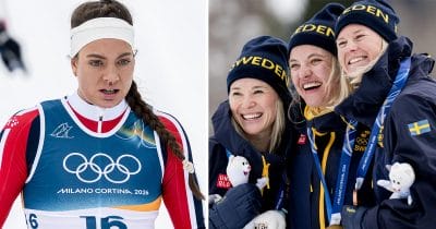 Svenska skidlandslagets hårda passning till Kristine Stavås Skistad