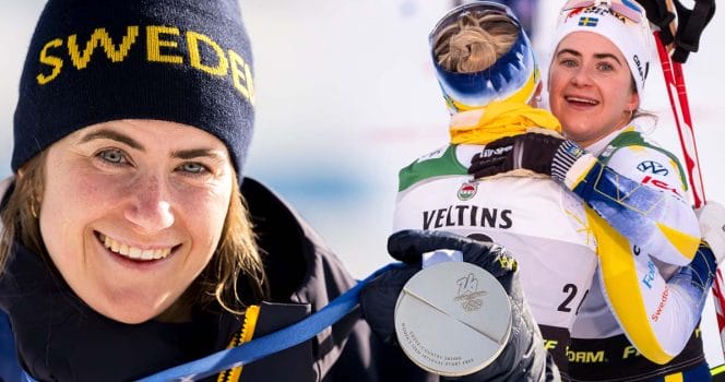 Ebba Andersson berättar vem som är hennes stora förebild inom längdskidor.