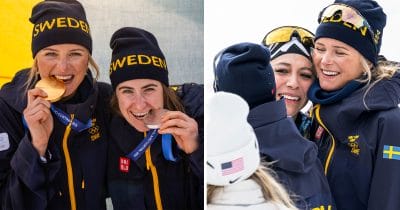 Frida Karlsson och Ebba Andersson hyllas för gesten efter målgång