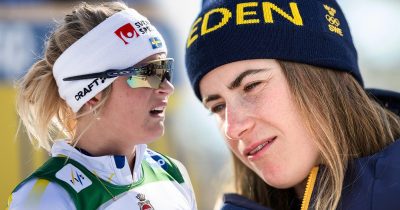 Ebba Andersson och Frida Karlsson påverkas av att alla åkare kör samtidigt i Holmenkollen.