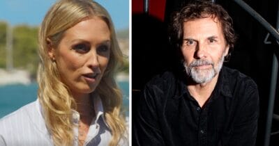 Karin Frick säger att Micke Leijnegard skickat ett sms med lyckönskningar.