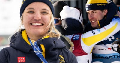 Linn Svahns glädje med pojkvännen Johan Häggström