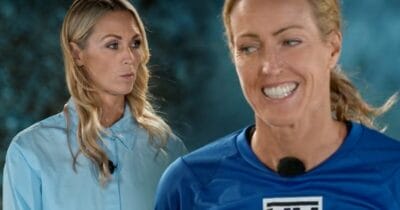 Therese Alshammar säger vad hon tycker om Karin Frick som programledare för Mästarnas mästare.