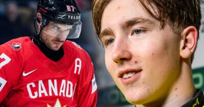 Viggo Björcks ord till Sidney Crosby i spelartunneln efter VM-premiären.