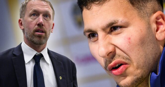 Roony Bardghjis relation med Graham Potter efter VM-petningen.