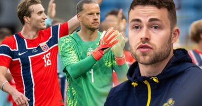 Gabriel Gudmundsson säger att han inte sympatiserar med Norge alls i fotbolls-VM.