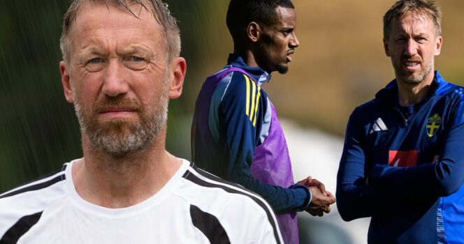 Graham Potter gjorde fel mot Alexander Isak i Sveriges VM-premiär.