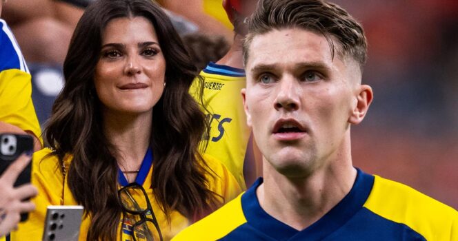 Viktor Gyökeres flickvän Ines dök upp på läktaren under VM