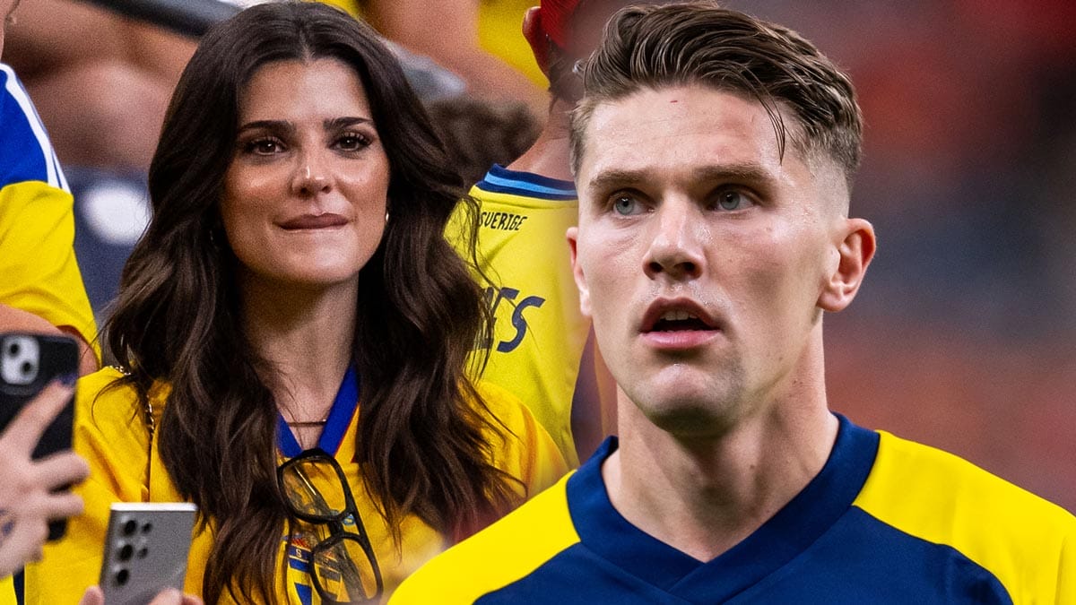 Viktor Gyökeres flickvän Ines dök upp på läktaren under VM