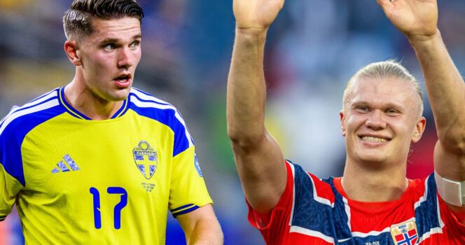 Viktor Gyökeres och Erling Haaland kan möta varandra i VM-slutspelet.