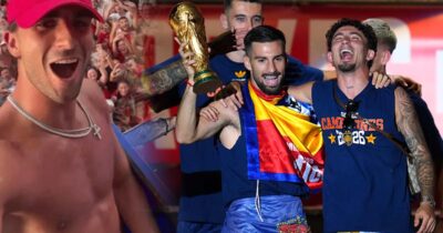 Spanien firade VM-guldet på hemmaplan i natt och hånade Donald Trump.