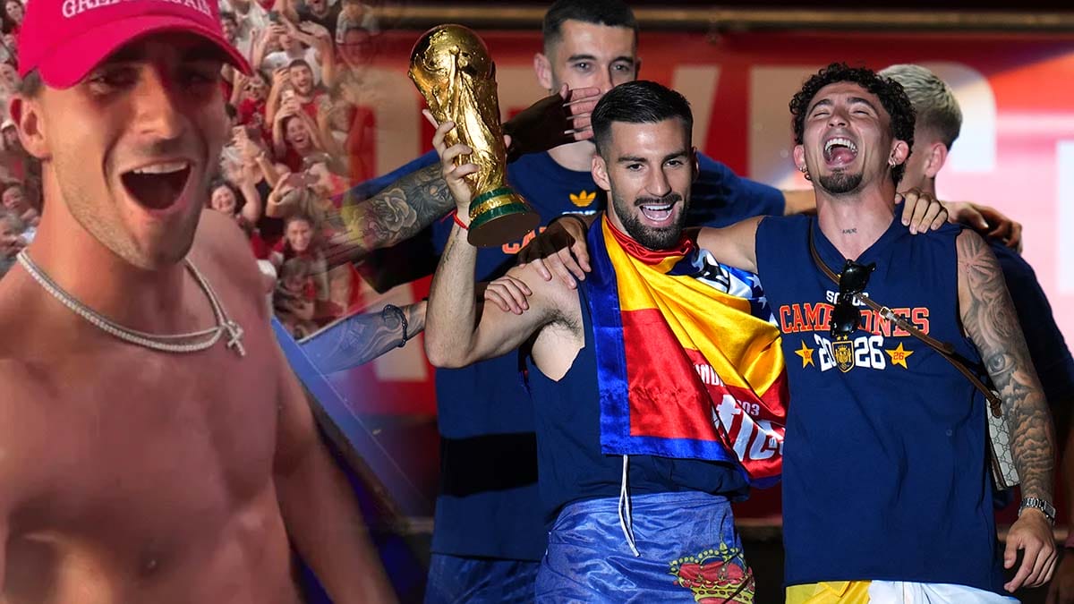 Spanien firade VM-guldet på hemmaplan i natt och hånade Donald Trump.