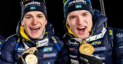 Martin Ponsiluoma och Sebastian Samuelsson är två av Sveriges främsta skidskyttar.