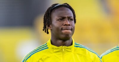 Alieu Njie i svenska U21-landslaget i fotboll