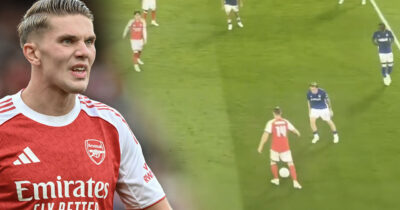 Viktor Gyökeres blir sågad för det här ögonblicket i Arsenals ligacupmatch.