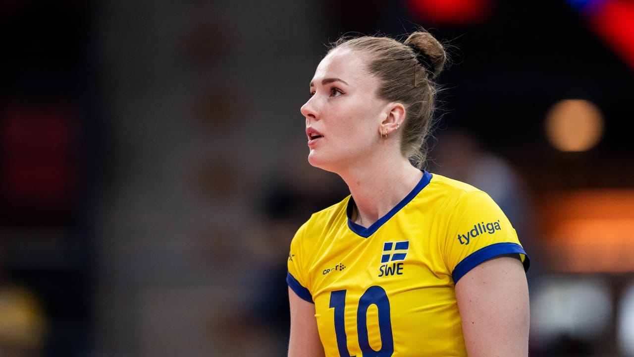 Isabelle Haak i det svenska volleybollandslaget.