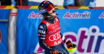 Mikaela Shiffrin jublar i Åre